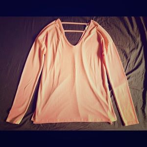 SO Pink Bar Back Light Sweater Tunic Top